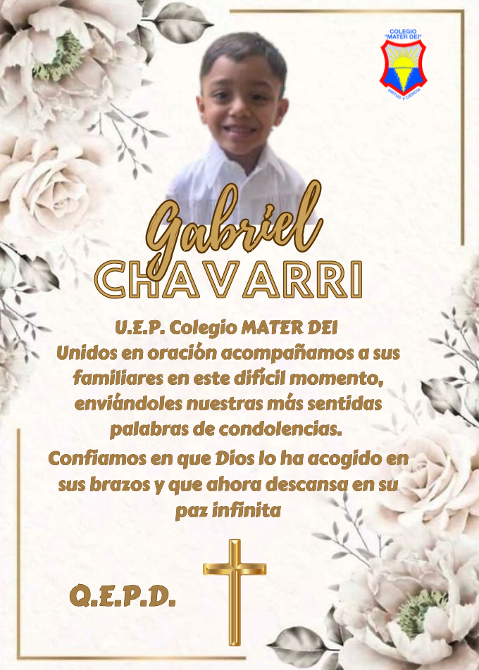 Comunicado de Duelo GABRIEL CHAVARRI